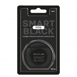 Зубная нить вощеная Revyline  PTFE Smart Black, мятная, 50 м